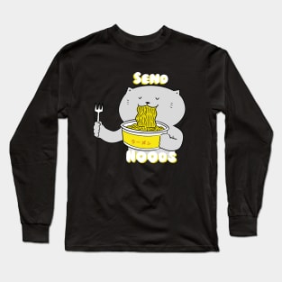 Send Noods Cute Cat Long Sleeve T-Shirt